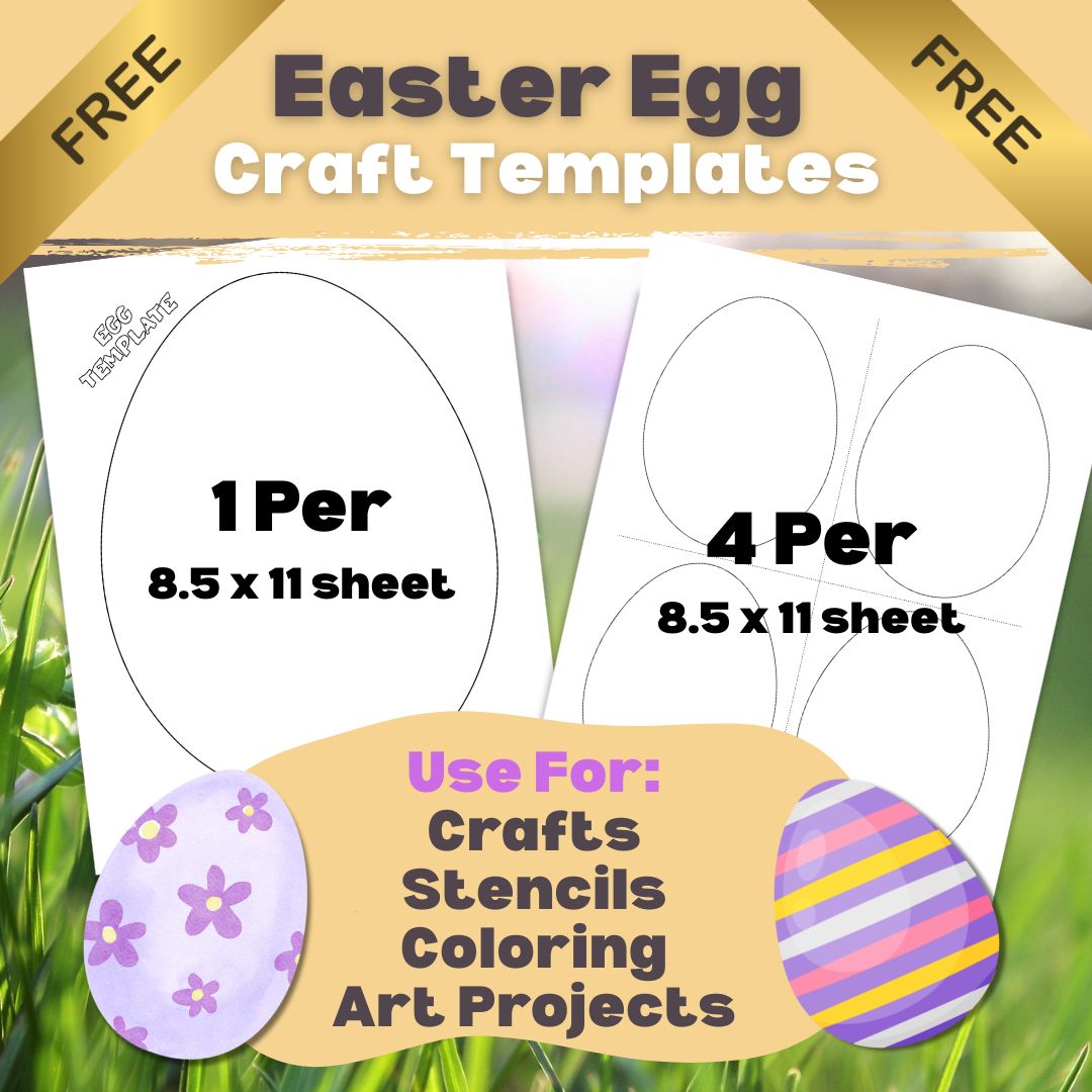 Easter Egg Craft Template Free Printable for Classroom and Homeschool Use