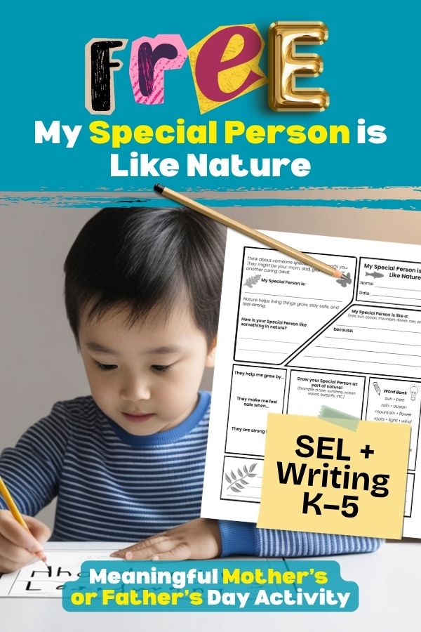 “My Special Person is Like Nature” | SEL Writing Activity for Kids (Mother’s Day, Father’s Day & More)